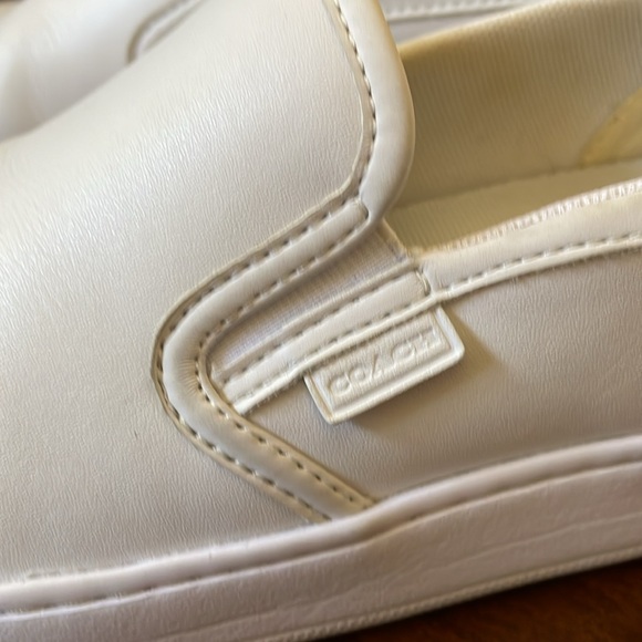 COACH Walker Leather Slip-On Shoes sneakers white size 8.5 - Picture 2 of 16